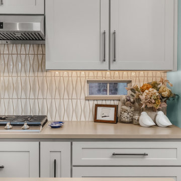 Textured Backsplash Adds Subtle Elegance