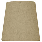HomeConcept - Clip-on Candelabra Lamp Shade, Sand-Linen - Home Concept Signature Shades  feature the finest premium linen fabric.   Durable Upholstery-Quality fabric means your new lampshade will last for decades.  It wont get brittle from smoke or sunlight like less expensive fabrics.  Heavy brass and steel frames means your shades can withstand abuse from kids and pets. It's a difference you can feel when you lift it.    Premium Sand Linen Fabric  Casual Style Chandelier Lampshade, Finial not Included  Deluxe lampshade, found in better lighting showrooms.  Durable Hotel quality shade.  3 Top x 4 Bottom x 4 Slant Height