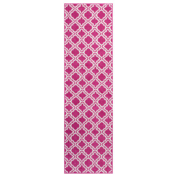 Well Woven Star Bright Pink Area Rug, 2'x7'3'' Runner
