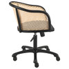 Elsy Office Chair, Black With Black Velvet Seat and Black Base
