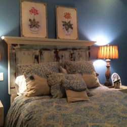 4 panel queen size vintage door headboard - Headboards