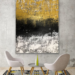 Preethi Arts - 60x48 In white Gold Contemporary Art Large Modern Painting Wall Art Decor - Paintings
