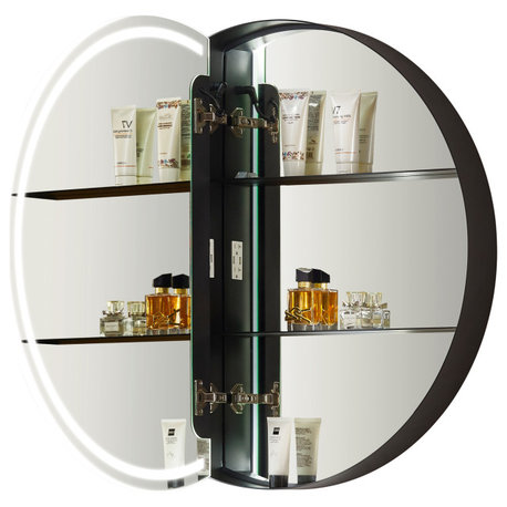 Radiant Frameless Surface-Mount LED Lighted Bathroom Medicine Cabinet, 32"