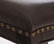 GDF Studio Jaeden Contemporary Studded Backless Stools, Set of 2, Brown Leather