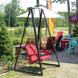 Single "Antique red" porch swing - Porch Swings