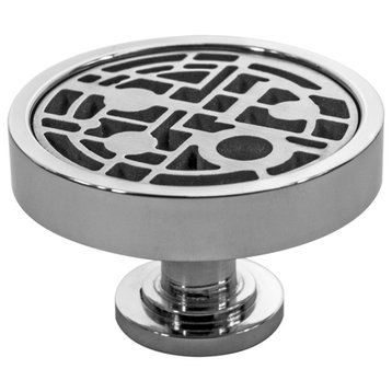 Cabinet Knob, Valmier 3, Made in the USA, Polished Stainless Steel