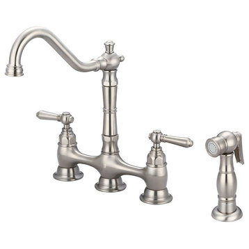 Pioneer Faucets 2AM501 Americana 1.5 GPM Bridge Kitchen Faucet - Brushed Nickel
