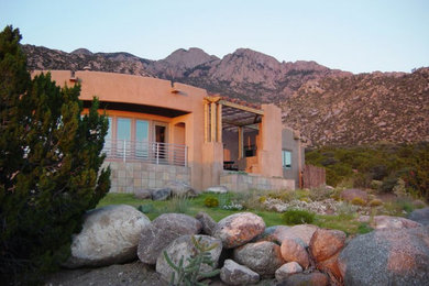 Inspiration for a southwestern exterior home remodel in Albuquerque