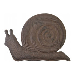 Import Wholesales - Decorative Cast Iron Yard And Garden Stepping Stone, Snail, Rust Brown - Landscaping Stones And Pavers