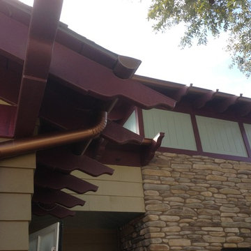 5 inch Half Round Gutters,Rustic Copper Aluminum