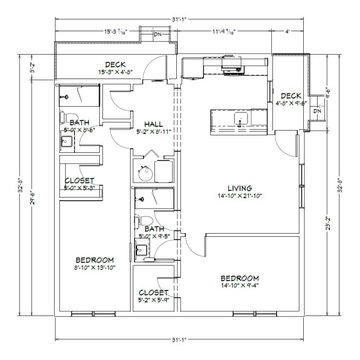 The Liberty ADU – 2 Bed, 2 Bath, 900 Sq Ft