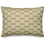 DDCG - Floral Yellow Pattern Spun Poly Pillow, 14"x20" - This polyester pillow features a floral yellow pattern to help you add a stunning accent piece to  your home. The durable fabric of this item ensures it lasts a long time in your home.  The result is a quality crafted product that makes for a stylish addition to your home. Made to order.