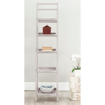 Lyra Leaning 5 Tier Etagere/ Bookcase Grey