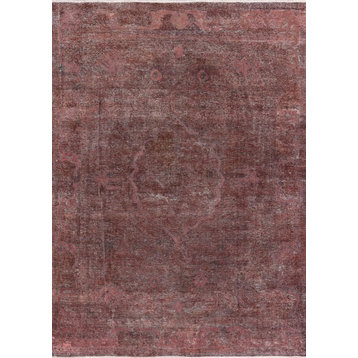 Overdyed Hand Knotted Oriental Area Rug 8'x11', W2064