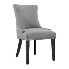 50 Most Por Dining Room Chairs With Nailhead Trim For 2019 Houzz Fabric Dining Chair Light Gray