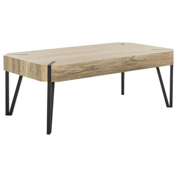 Safavieh Liann Coffee Table in Natural and Black