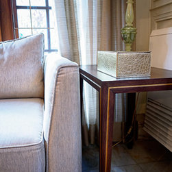 Metaphor | Rectangular End/Side Table with Gold Accent - Side Tables And End Tables