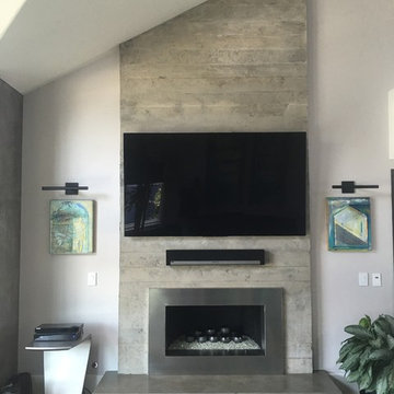 Board form concrete veneer tile