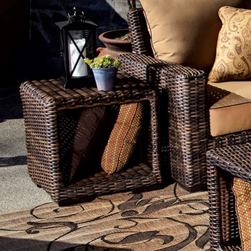 Outdoor Wicker Side Table
