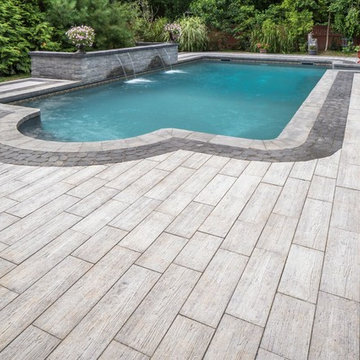 Pool Patio and Waterfall