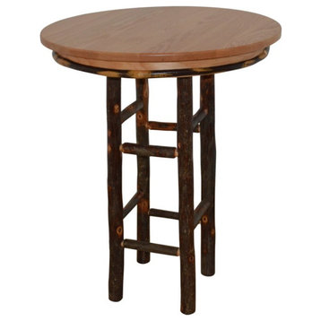 Hickory Round Bar Table, Natural Finish, 33" Round