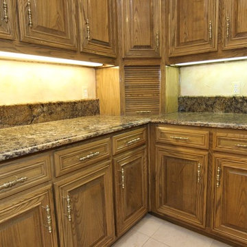 Coliseum kitchen with custom granite sink and Ogee edge