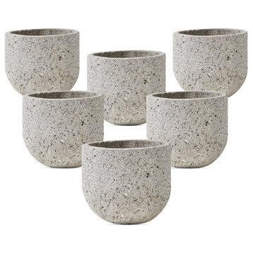 Serene Spaces Living Natural Pumice Stone Vase, Pot, Pack of 6