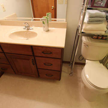 Cherry Vanity with Sahara Ironstone Cultured Marble Countertop ~ Medina, OH