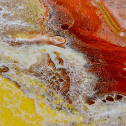 Close up of "Solar Flare" - Mixed Media Art