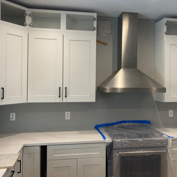 After & Before Kitchen Backsplash - Tile & Installation by Exact Tile Inc