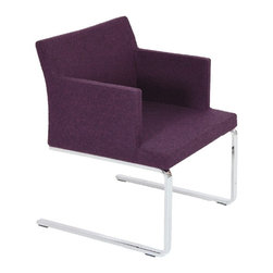 Soho Flat Armchair by sohoConcept - Deep Maroon Camira Wool - Dining Chairs