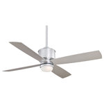 Minka Aire - Minka Aire F734-GL Strata - 52" Outdoor Ceiling Fan with Light Kit - Shade Included: TRUERod Length(s): 6 x 0.75 Dimable: TRUEInternal/Alternate: Amps: 0.4* Number of Bulbs: 1*Wattage: 75W* BulbType: T4(E11) Mini Cand Haolgen* Bulb Included: Yes