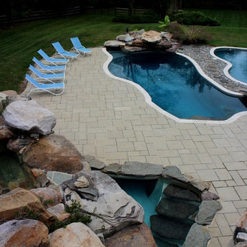 Pool house and native plants