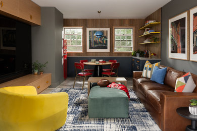 Eclectic family room photo in Indianapolis