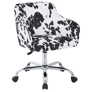 Bristol Task Chair with Udder Madness Black and White Domino Fabric