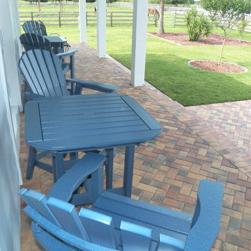 ADIRONDACK BAR TABLE WITH BARSTOOLS