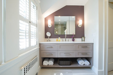 Example of a trendy bathroom design in Boston