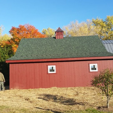 24x30 Prefab Garage 9' high walls enclosed 10' lean-to