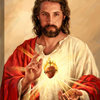 "Sacred Heart of Jesus" Canvas Wall Art Large