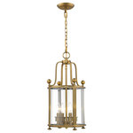 Z-Lite - Wyndham 4 Light Chandelier, 4, 12 - Make a traditional design statement over an entry or in a breakfast nook with this lovely four-light pendant. Showing off candelabra lights behind a glass shade, the pendant is complete with curvy framework and ball accents in a warm and inviting heirloom brass finish.