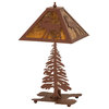 21H Lone Moose Tall Pines Table Lamp