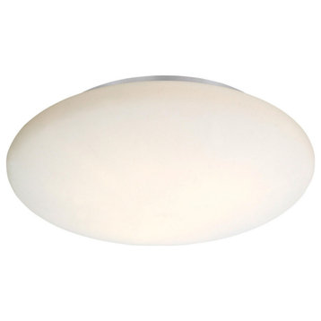 3x60W Ceiling Light, White Finish & Opal Glass