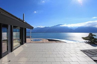 Example of a beach style home design design in Stuttgart