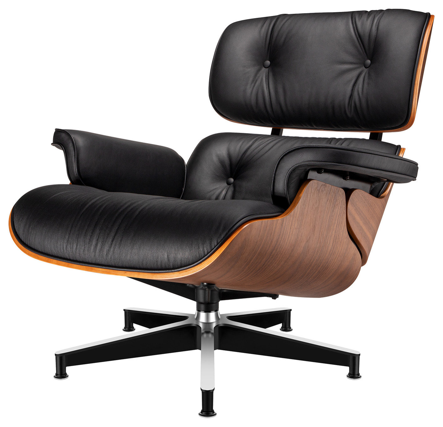 Leather Swivel Accent Chair and Ottoman