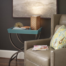 Dimond HGTV Up-Light with Cameron Dark Stain Finish - Table Lamps