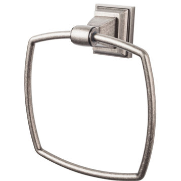 Top Knobs STK5 Stratton Bath Towel Ring - Antique Pewter
