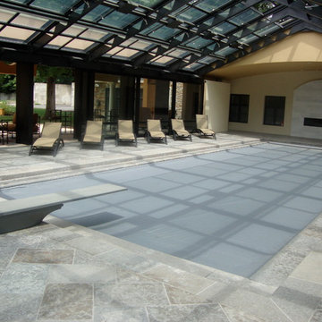 Benjamin Grey Limestone Pool Deck and Pool Coping