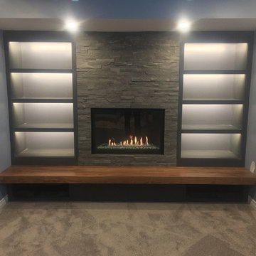 Fireplace walnut hearth