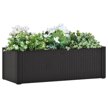 Vidaxl Garden Raised Bed With Self Watering System Anthracite 39.4"x16.9"x13"
