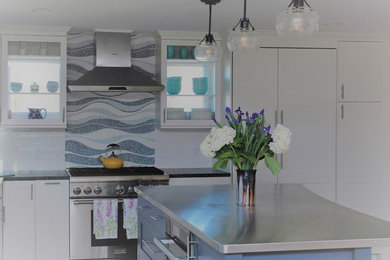 Beach style kitchen photo in Portland Maine